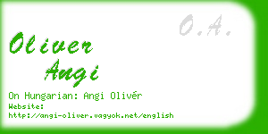 oliver angi business card